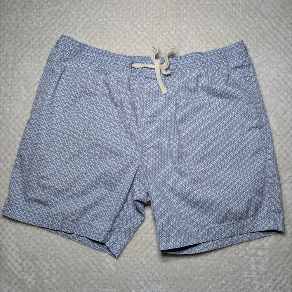 J Crew Mercantile Flex Cotton Shorts Blue Print‎ Men's Large